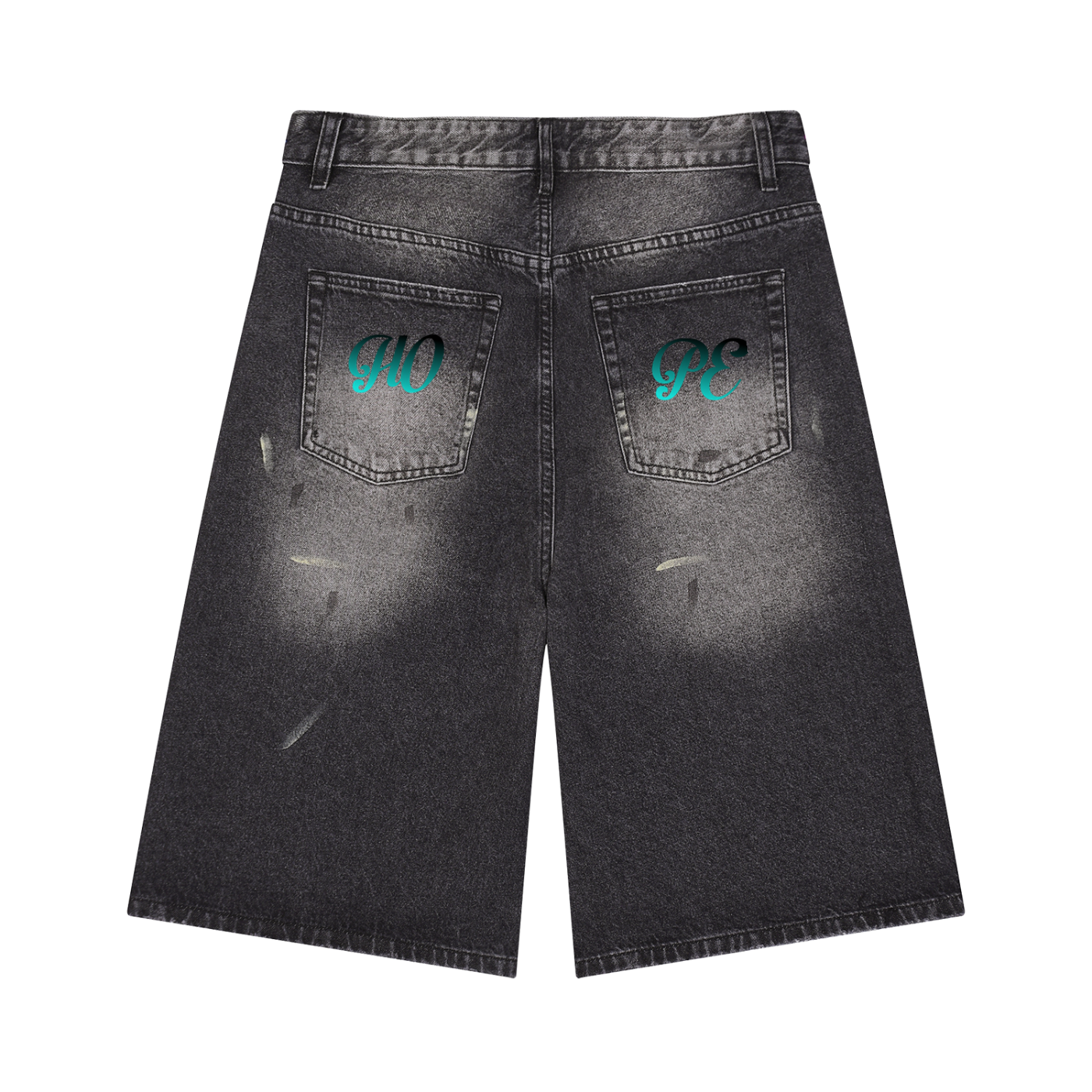 Men’s Vintage Wash Wide Leg Denim Shorts