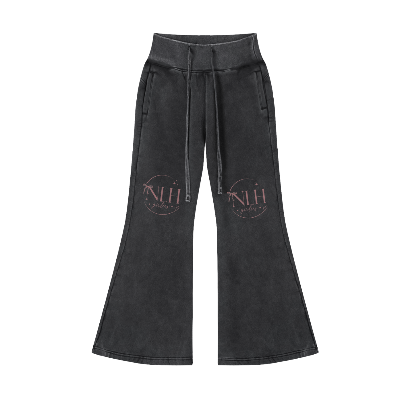 Vintage Washed Flared Fleece Pants