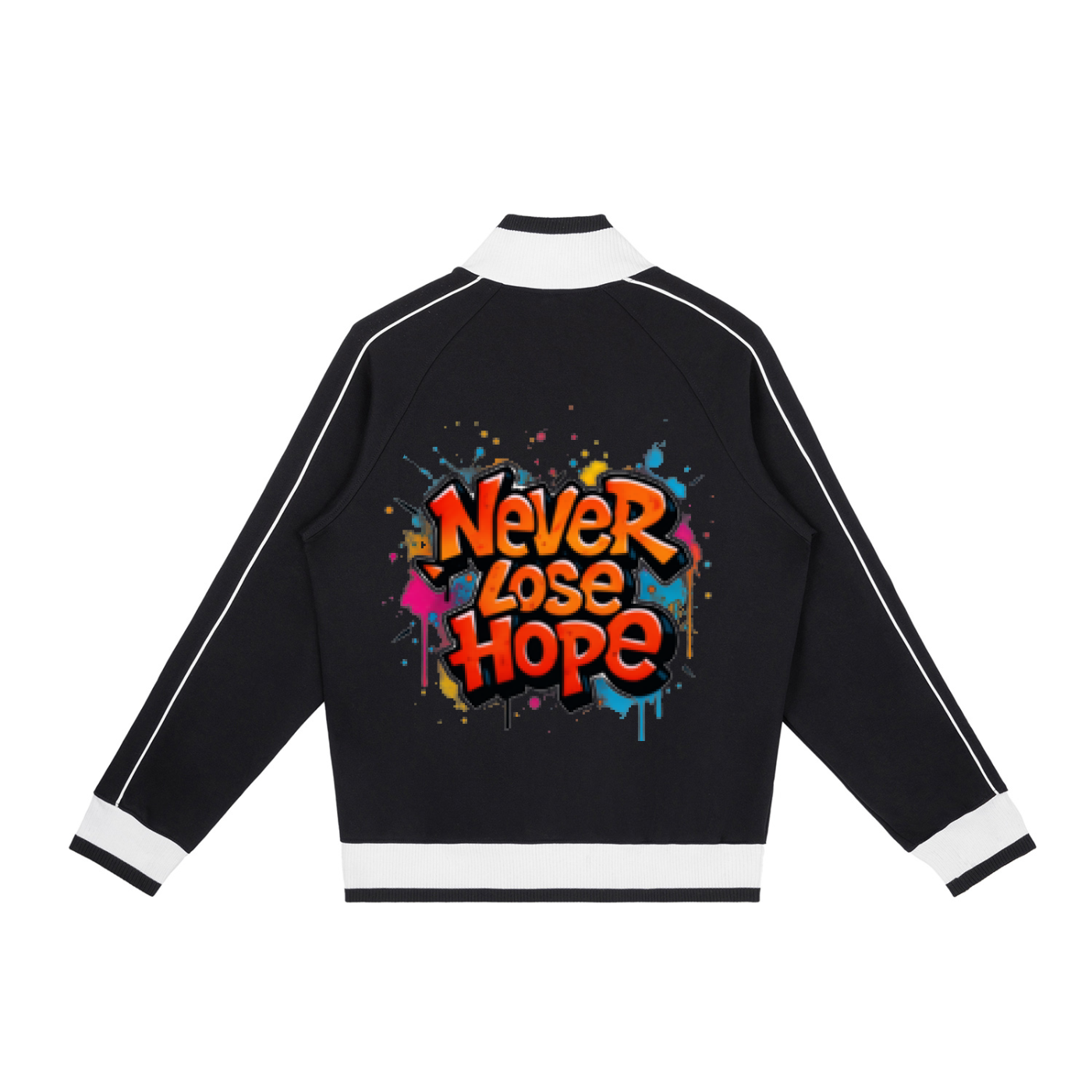 Color Block Raglan Sleeve Zip Track Jacket