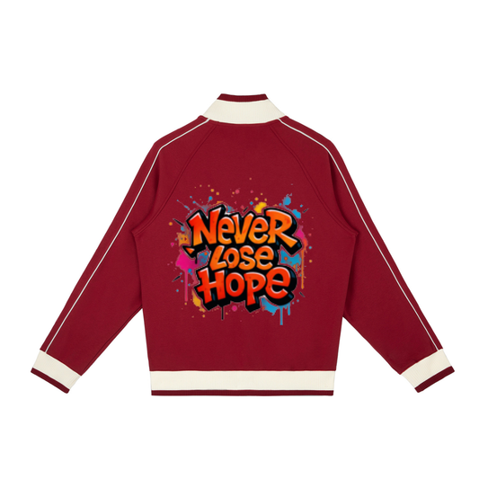 Color Block Raglan Sleeve Zip Track Jacket