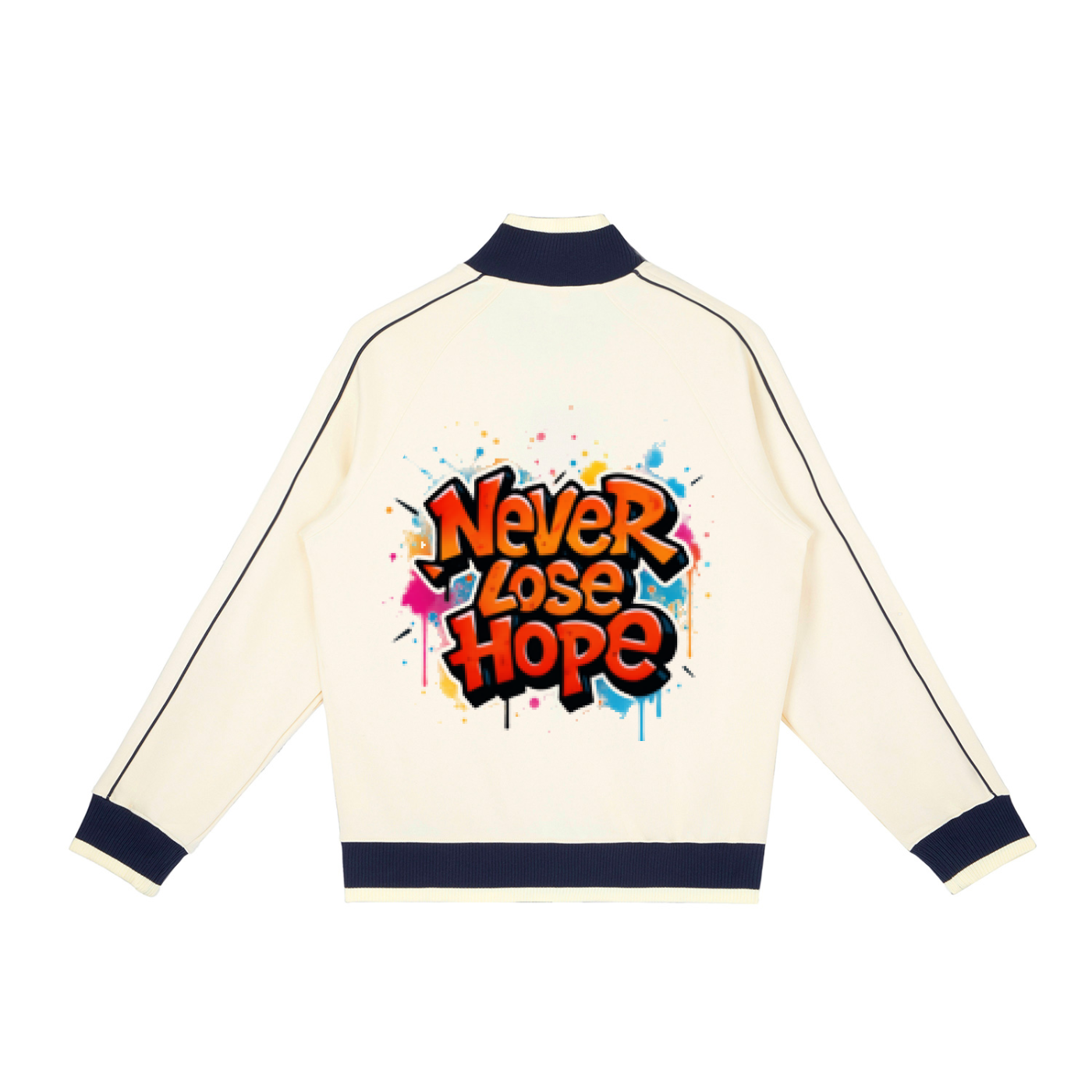 Color Block Raglan Sleeve Zip Track Jacket